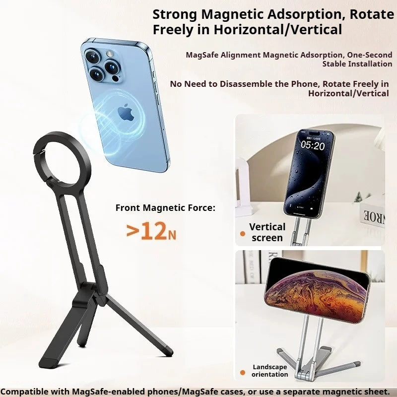 SnapStand™ Magnetic Tripod 🧲📱